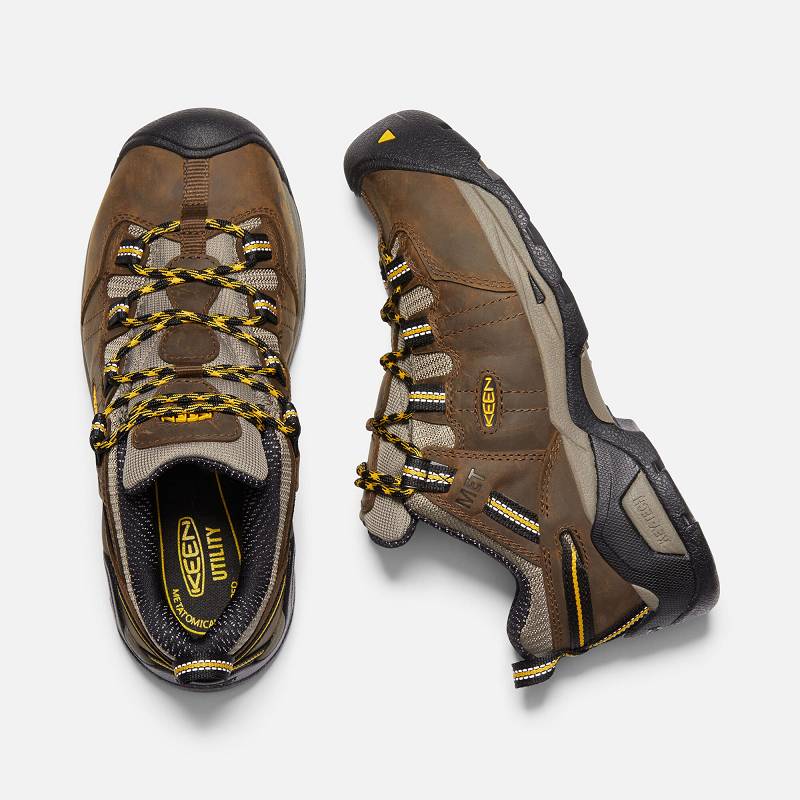 Keen Detroit XT Internal Met Steel Toe Sicherheitsschuhe Damen DE-04317 Cascade Brown/Goldenrod - Ke